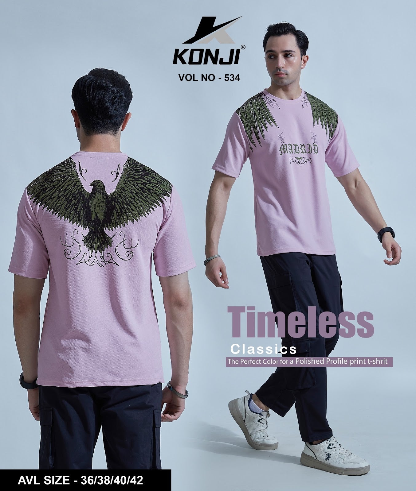 Vol 534 Konji Crape Mens Tshirts Wholesaler