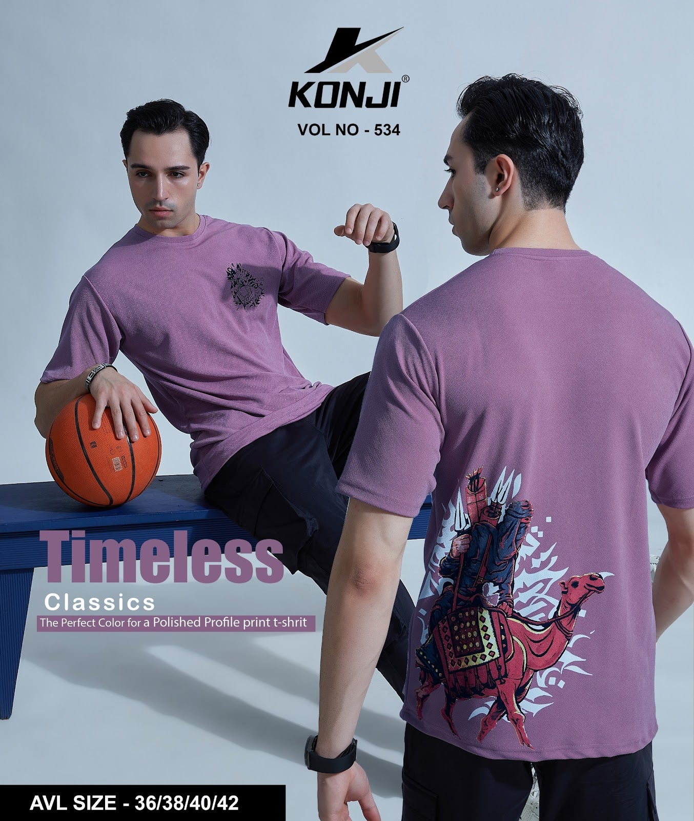 Vol 534 Konji Crape Mens Tshirts Wholesaler