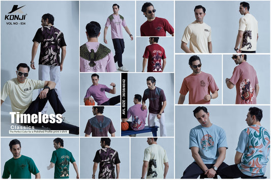 Vol 534 Konji Crape Mens Tshirts Wholesaler