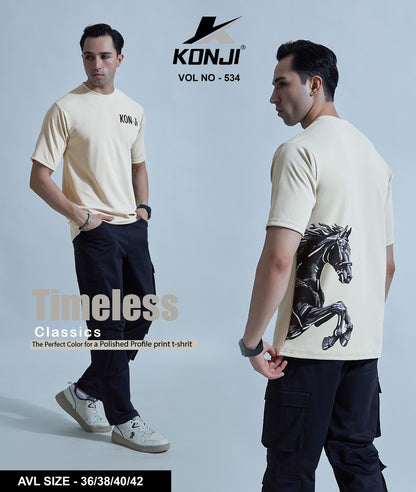 Vol 534 Konji Crape Mens Tshirts Wholesaler