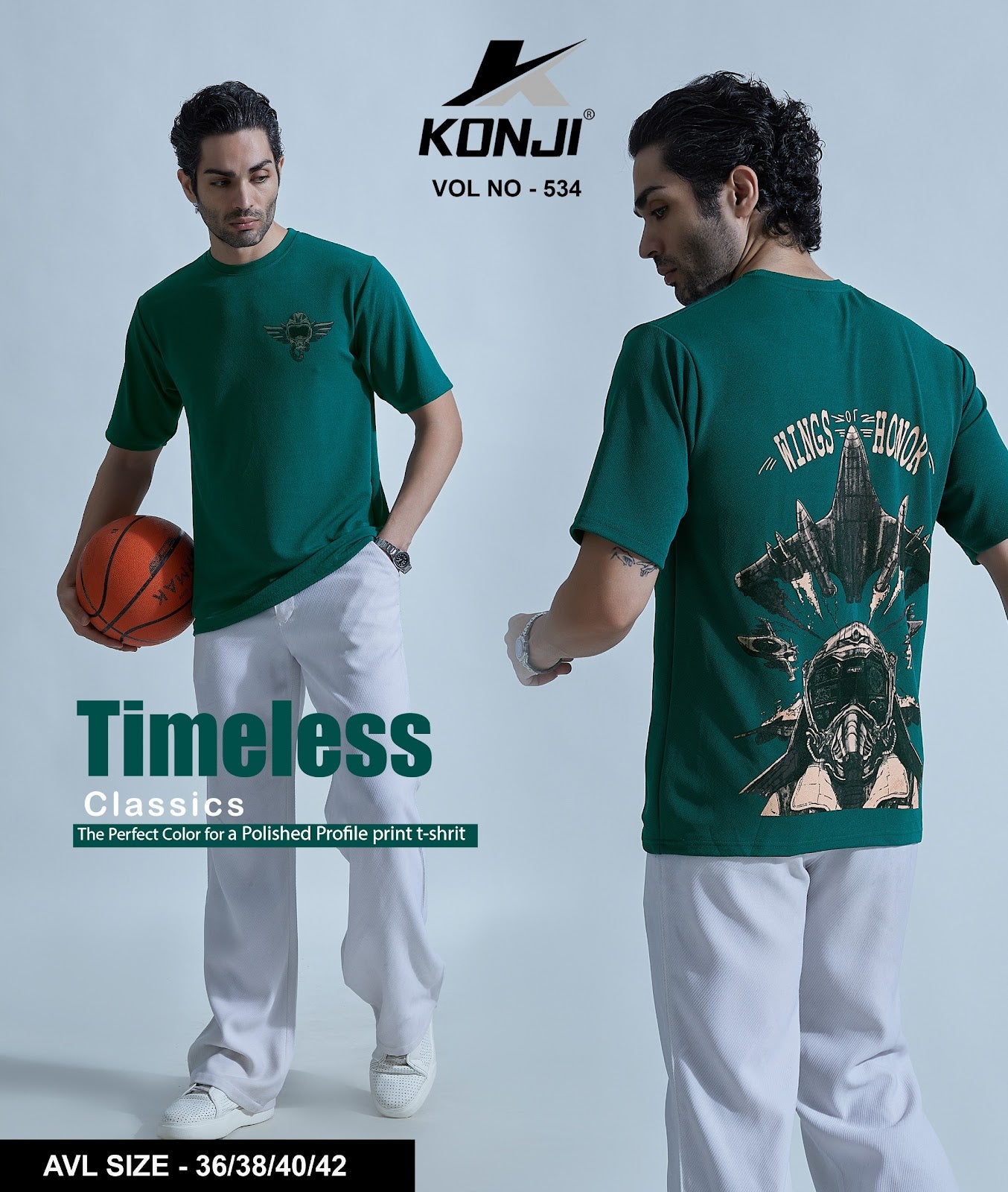 Vol 534 Konji Crape Mens Tshirts Wholesaler