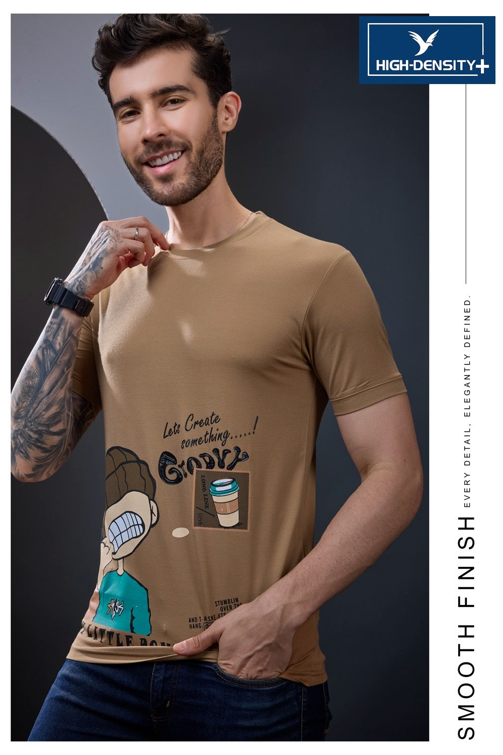 Vol 5382 To 5389 High Density Tencil Lycra Mens Tshirts Wholesaler India