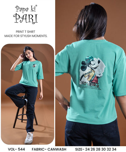 Vol 544 Papa Ki Pari Canvas Girls Tshirt Wholesale