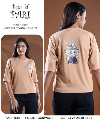 Vol 544 Papa Ki Pari Canvas Girls Tshirt Wholesale