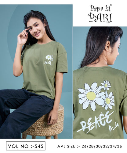 Vol 545 Down Shoulder Papa Ki Pari Imported Girls Top Exporter India
