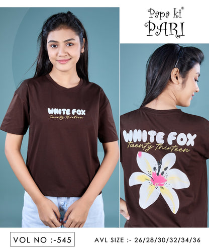 Vol 545 Down Shoulder Papa Ki Pari Imported Girls Top Exporter India