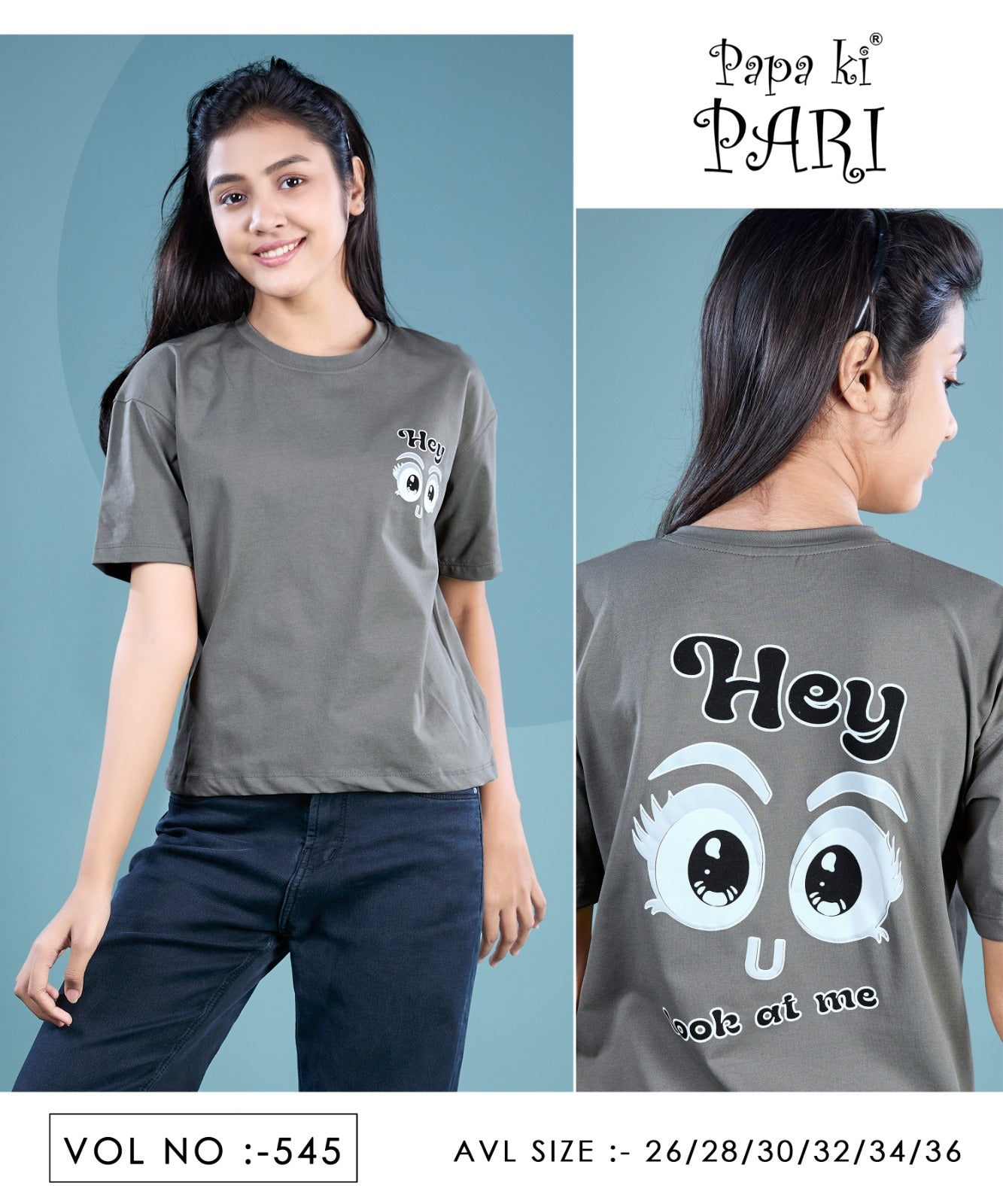 Vol 545 Down Shoulder Papa Ki Pari Imported Girls Top Exporter India