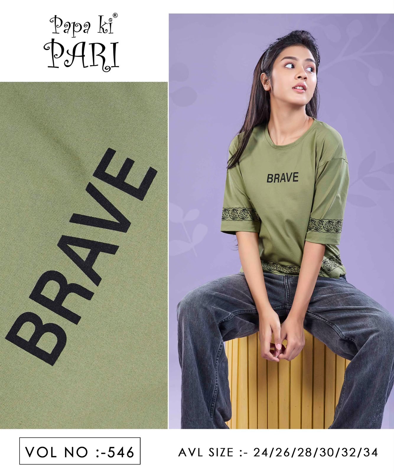 Vol 546 Down Shoulder Papa Ki Pari Imported Girls Top Supplier Ahmedabad