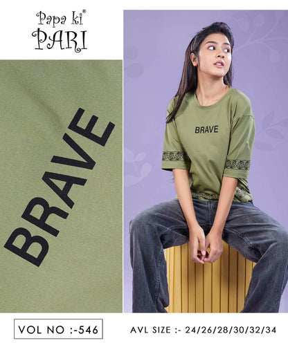 Vol 546 Down Shoulder Papa Ki Pari Imported Girls Top Supplier Ahmedabad