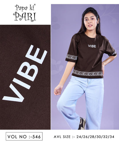 Vol 546 Down Shoulder Papa Ki Pari Imported Girls Top Supplier Ahmedabad