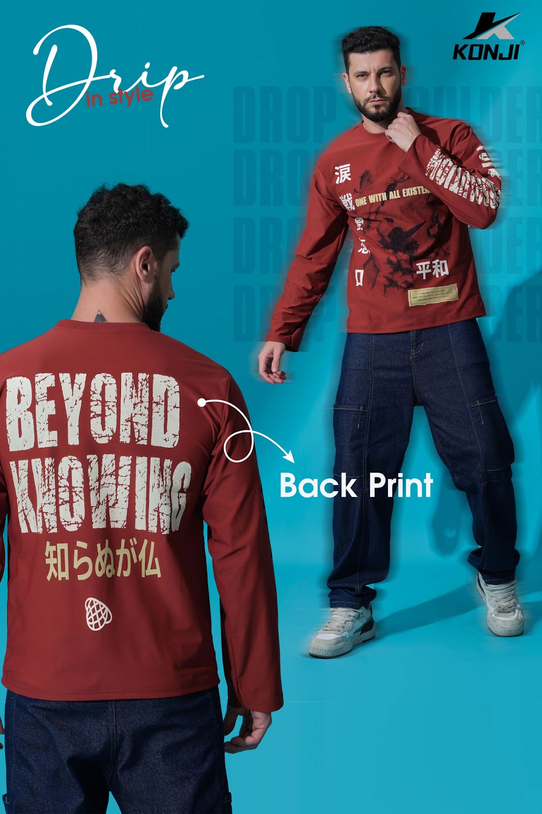 Vol 551 Full Sleeves Konji Fake Cotton Mens Tshirts Manufacturer India