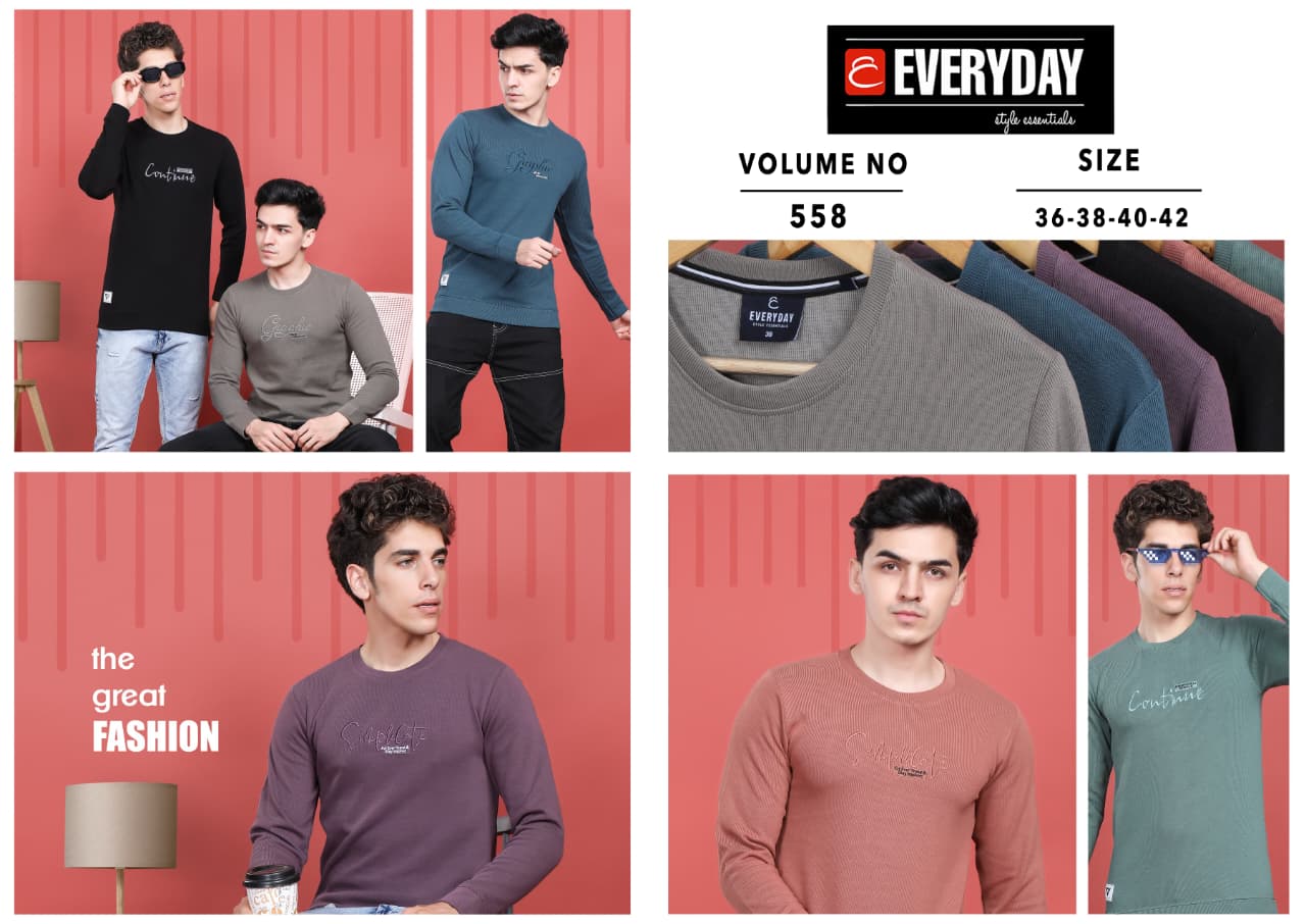 Vol 558 Imported Everyday Knit Mens Tshirts Supplier Gujarat