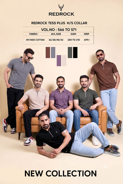 Vol 566 To 571 Redrock Fake Cotton Mens Tshirts Wholesaler Ahmedabad
