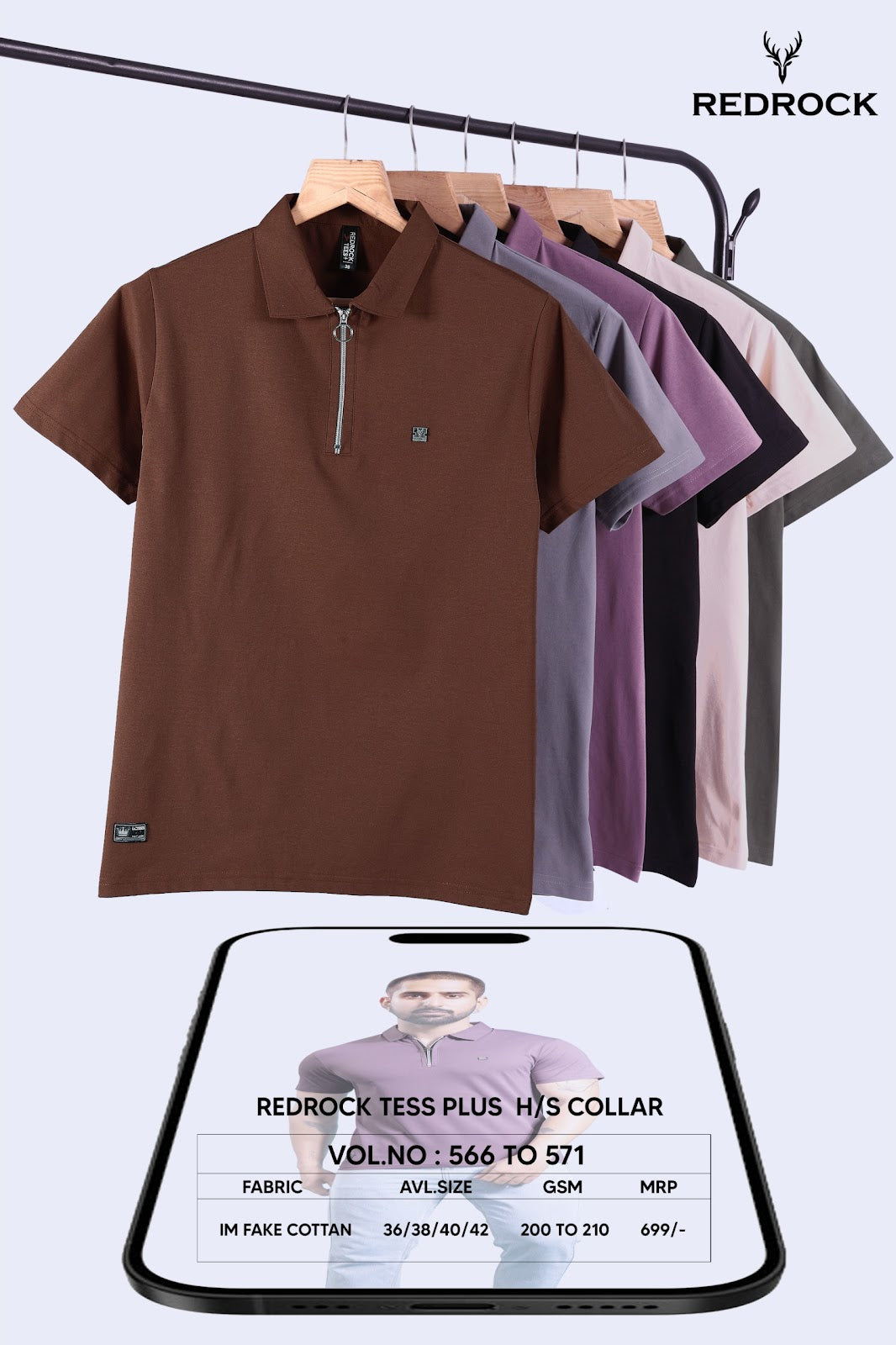 Vol 566 To 571 Redrock Fake Cotton Mens Tshirts Wholesaler Ahmedabad