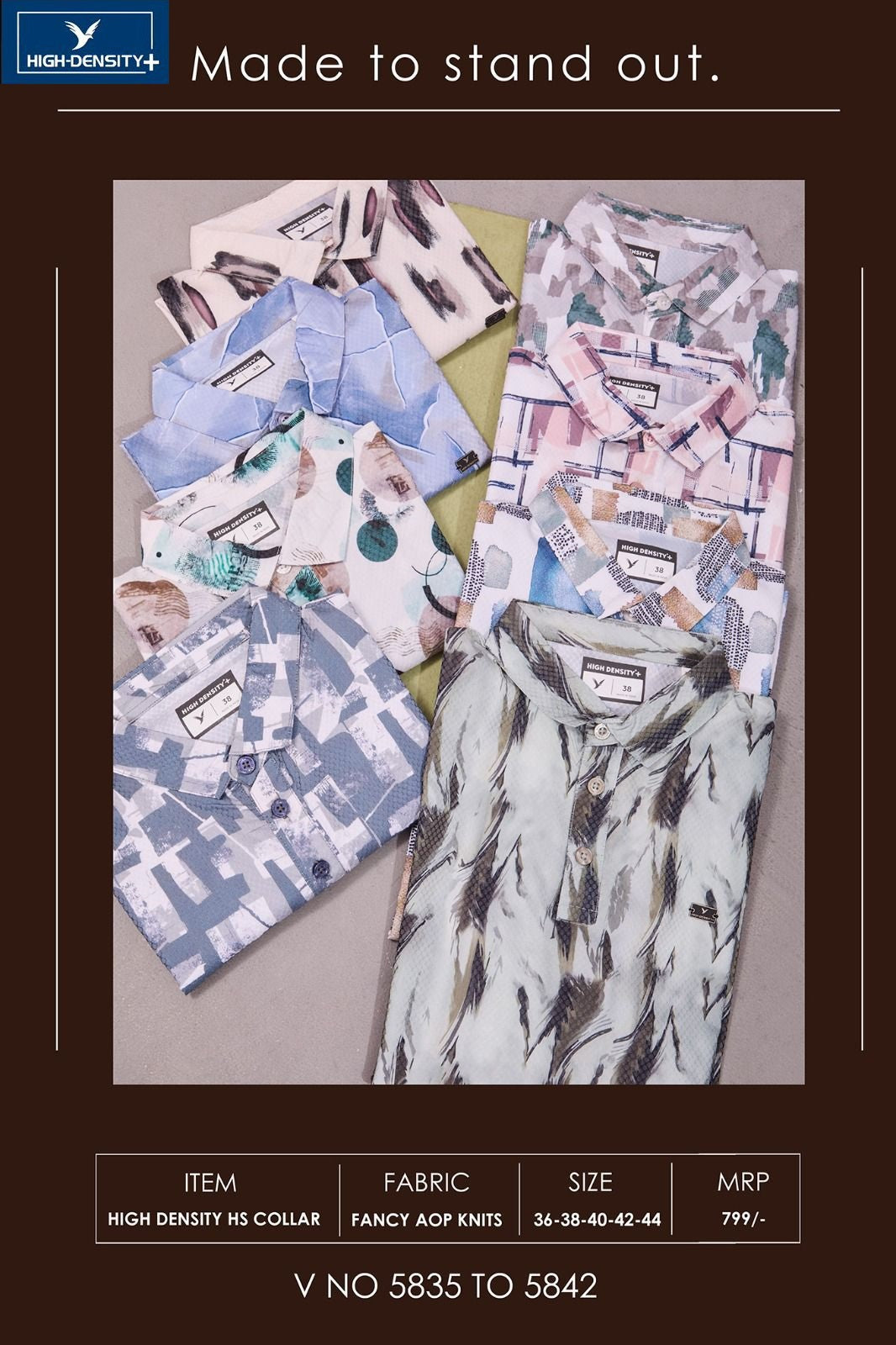 Vol 5835 To 5842 High Density Aop Mens Tshirts Wholesaler India