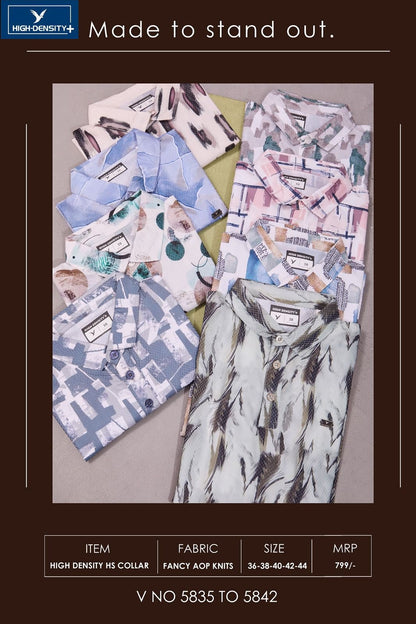 Vol 5835 To 5842 High Density Aop Mens Tshirts Wholesaler India