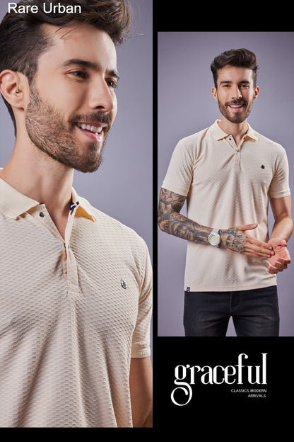Vol 5873 Rare Urban Jacquard Knit Mens Tshirts Exporter India