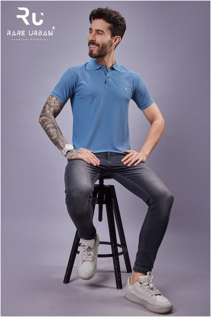 Vol 5873 Rare Urban Jacquard Knit Mens Tshirts Exporter India