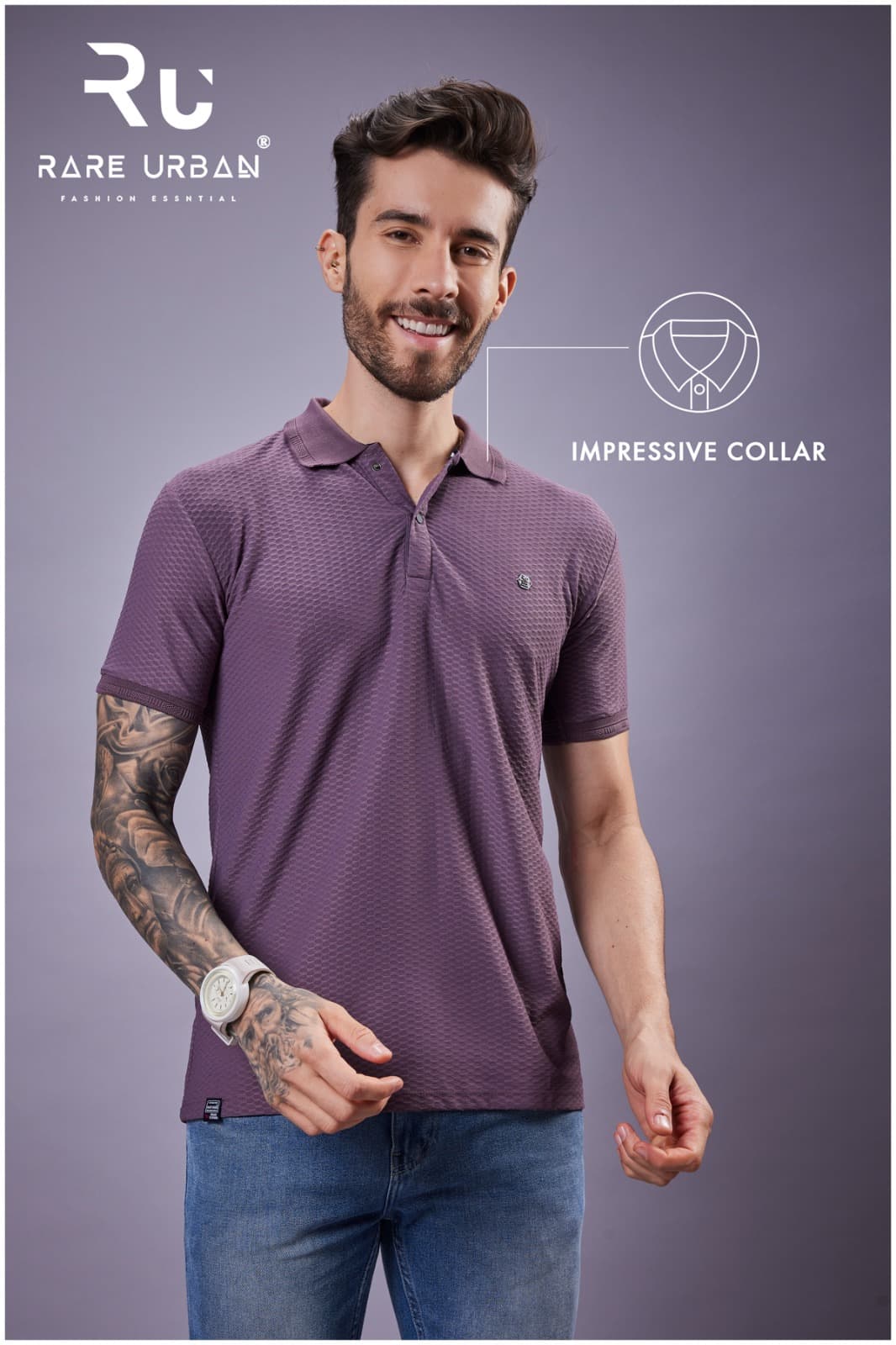 Vol 5873 Rare Urban Jacquard Knit Mens Tshirts Exporter India