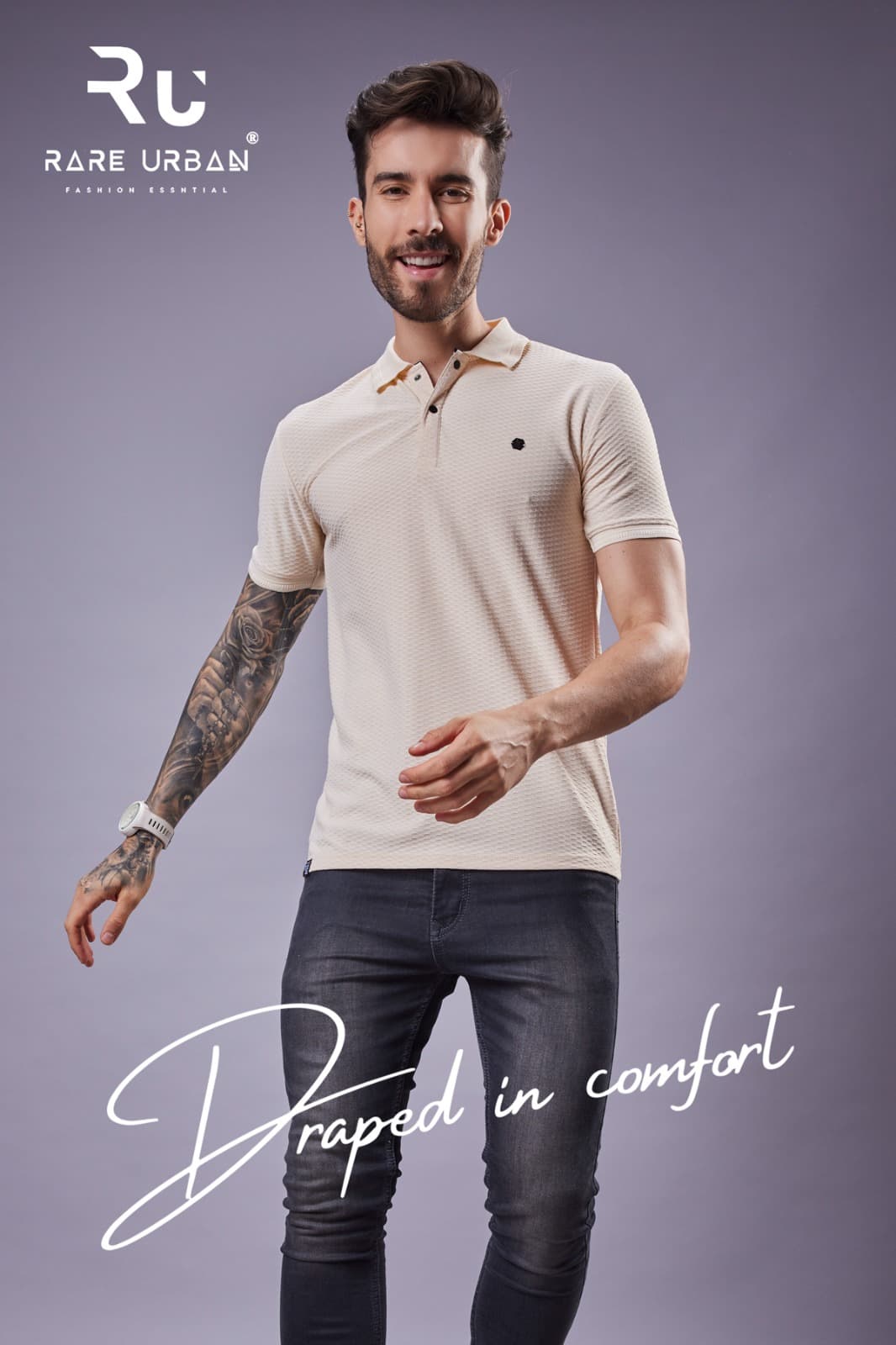 Vol 5873 Rare Urban Jacquard Knit Mens Tshirts Exporter India