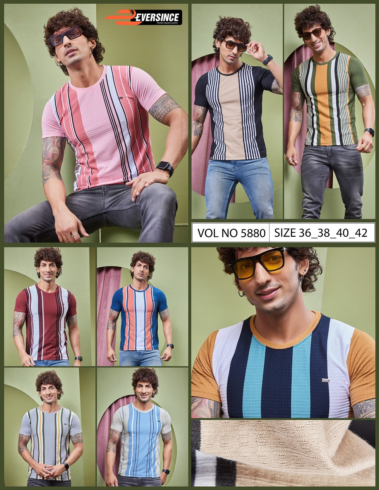 Vol 5880 Eversince Vertical Mens Tshirts Wholesaler Gujarat