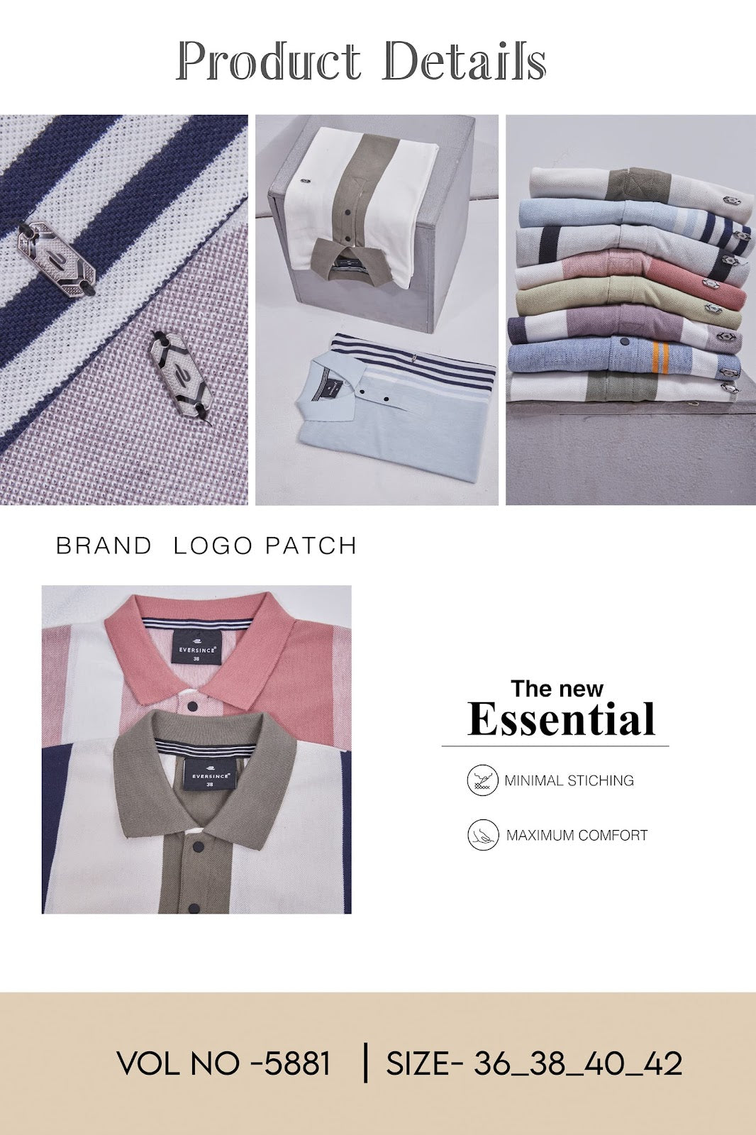 Vol 5881 Eversince Vertical Mens Tshirts Wholesale