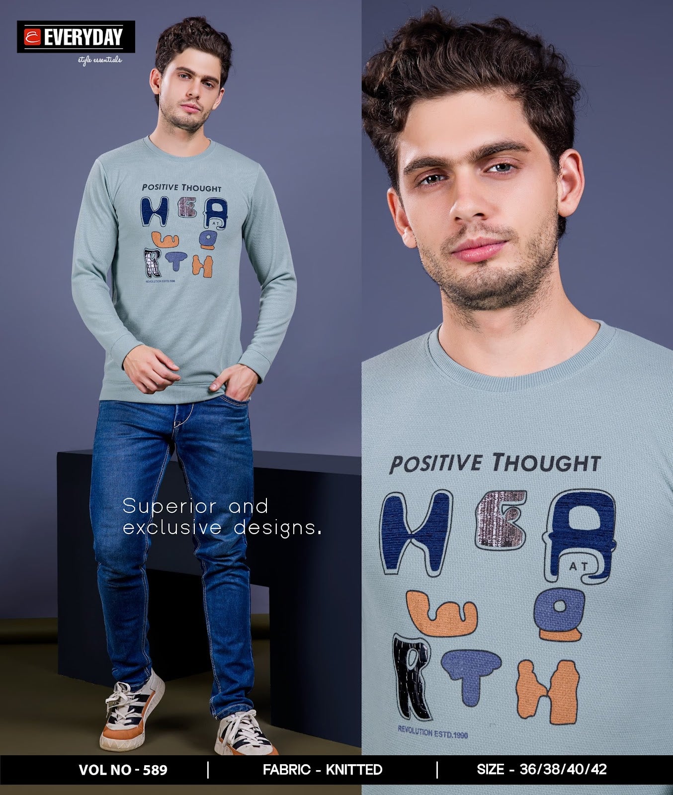 Vol 589 Everyday Knit Mens Tshirts Exporter Ahmedabad