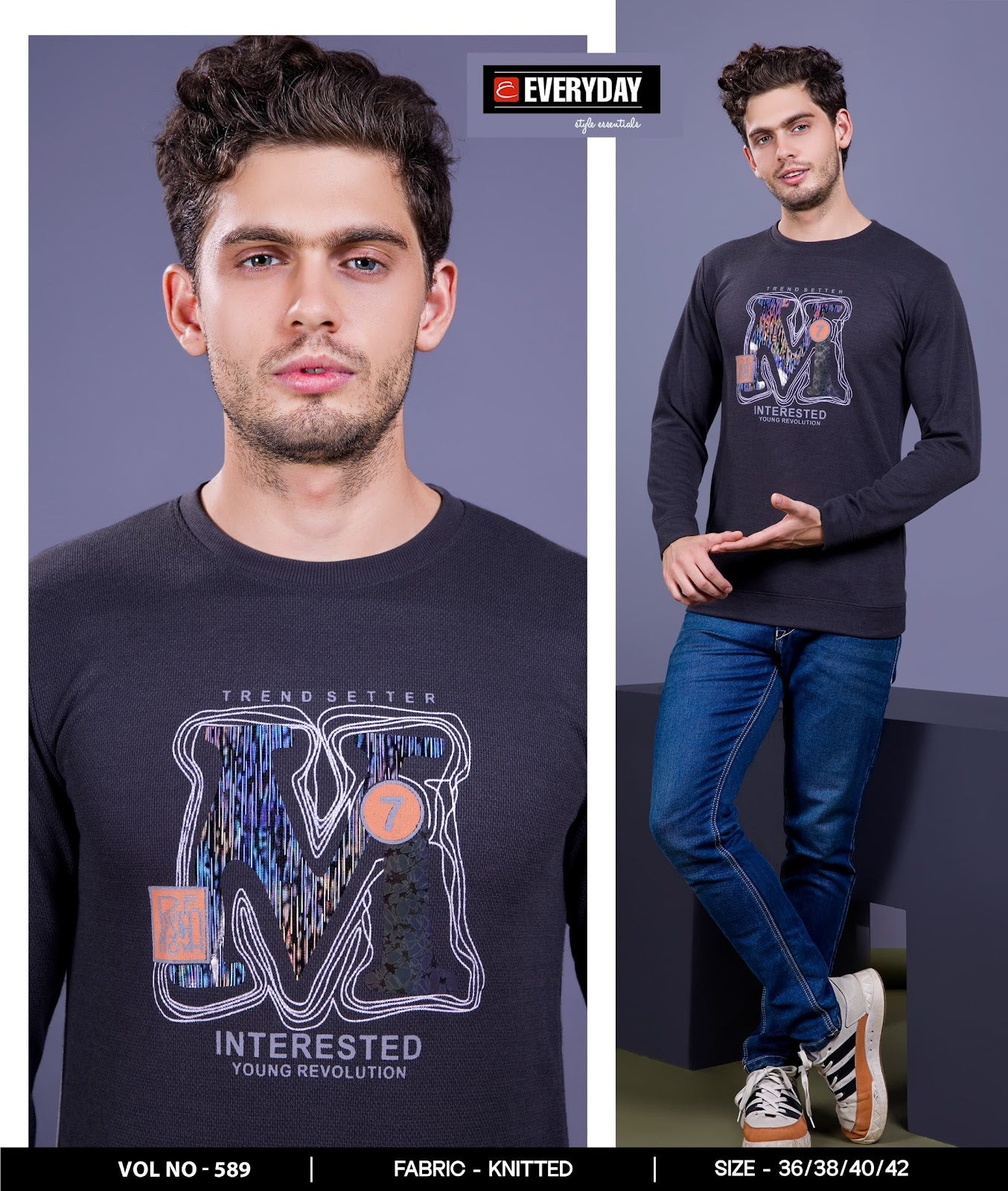 Vol 589 Everyday Knit Mens Tshirts Exporter Ahmedabad