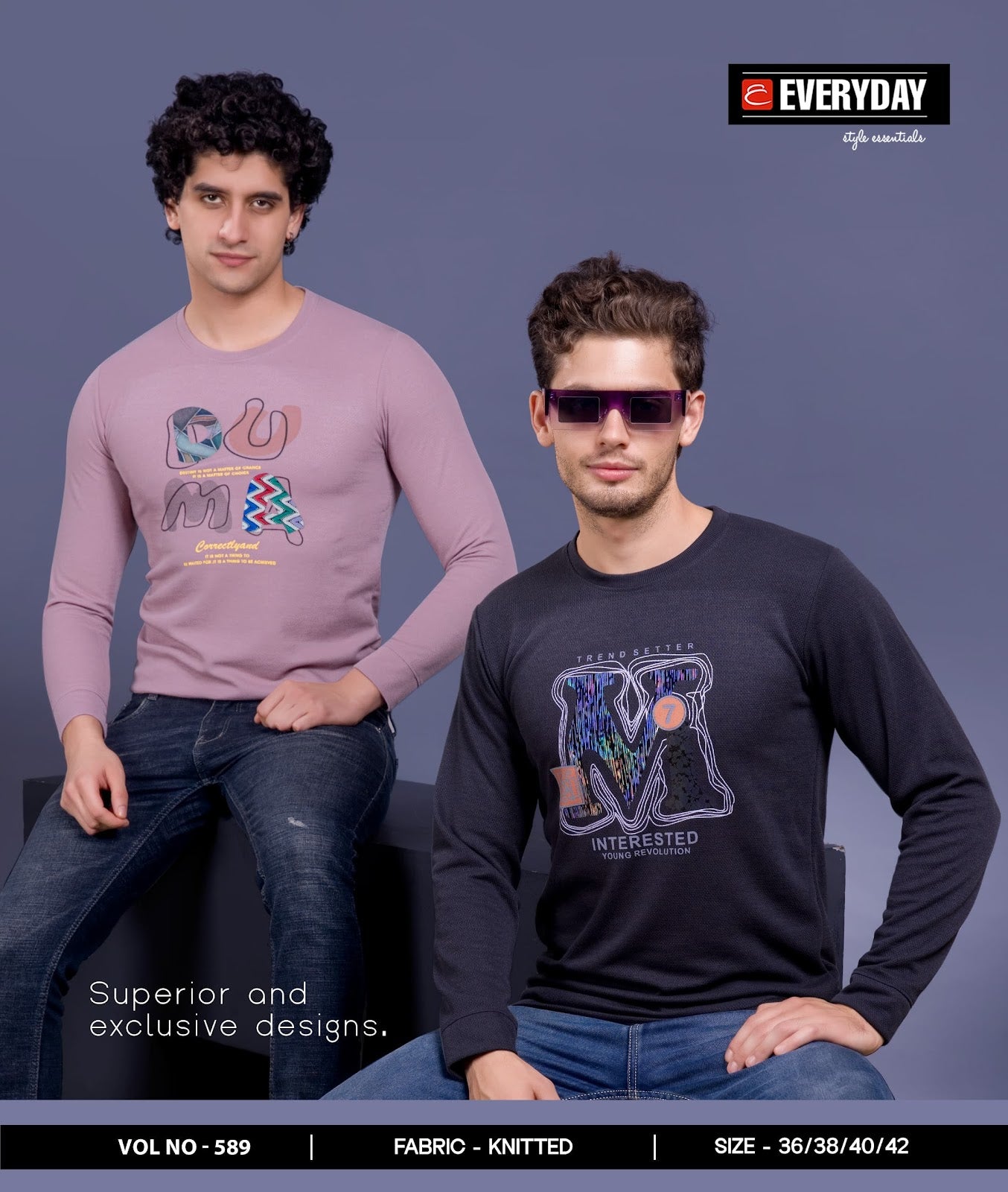 Vol 589 Everyday Knit Mens Tshirts Exporter Ahmedabad