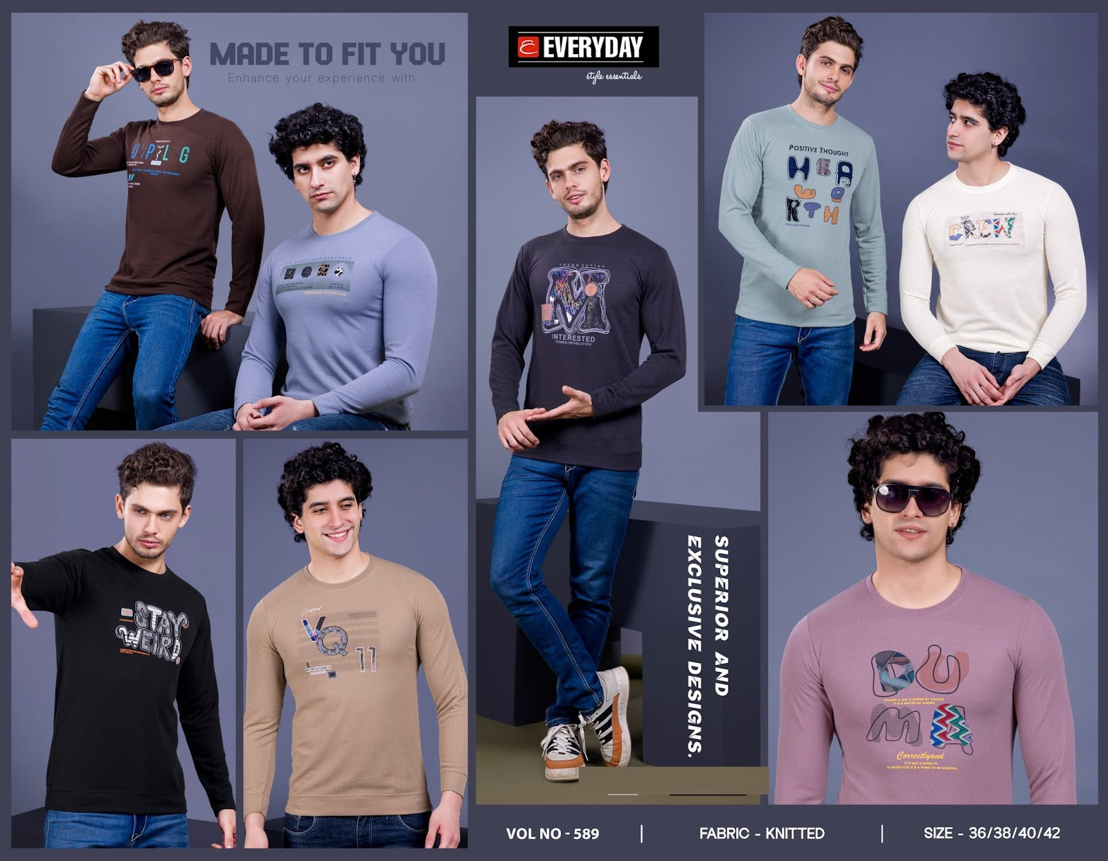 Vol 589 Everyday Knit Mens Tshirts Exporter Ahmedabad