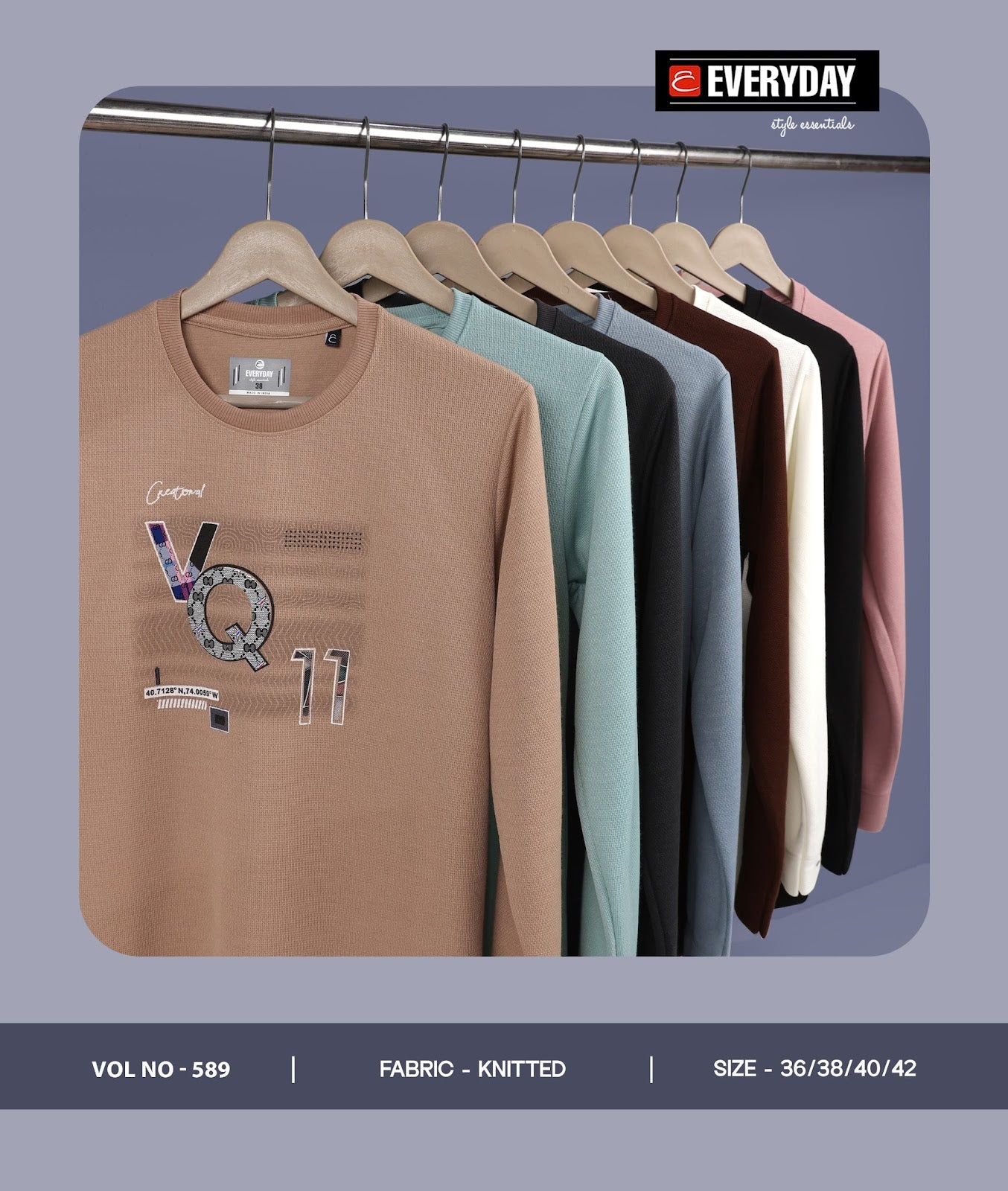 Vol 589 Everyday Knit Mens Tshirts Exporter Ahmedabad