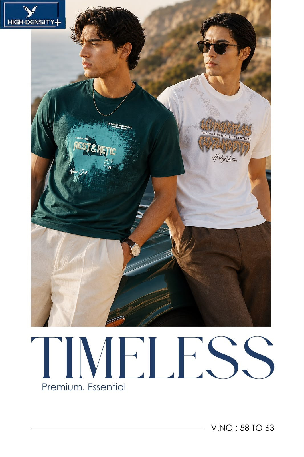 Vol 58 To 63 Plus Size High Density Tencil Lycra Mens Tshirts Wholesaler Ahmedabad