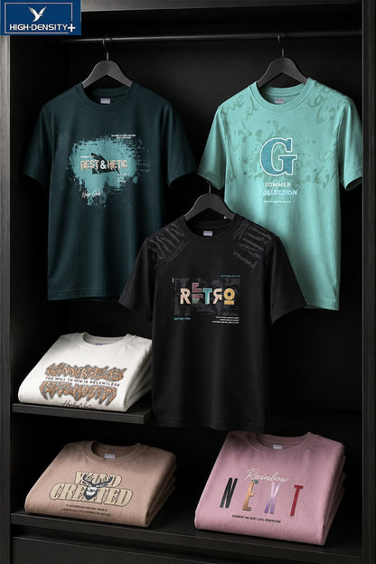 Vol 58 To 63 Plus Size High Density Tencil Lycra Mens Tshirts Wholesaler Ahmedabad