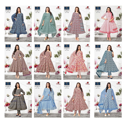 Vol 5 Anarkali Vastra Ganpati Cotton Readymade Pant Style Suits Manufacturer