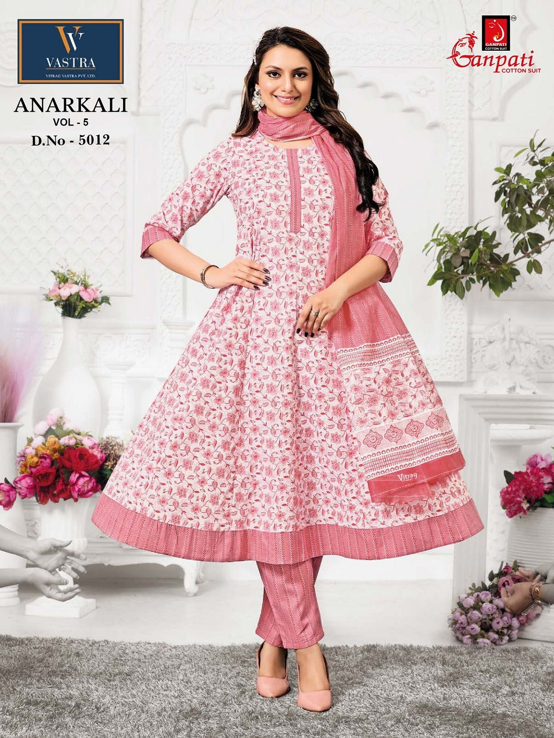 Vol 5 Anarkali Vastra Ganpati Cotton Readymade Pant Style Suits Manufacturer