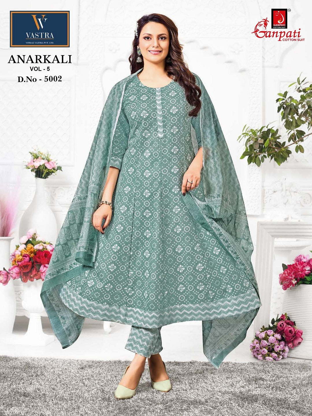 Vol 5 Anarkali Vastra Ganpati Cotton Readymade Pant Style Suits Manufacturer