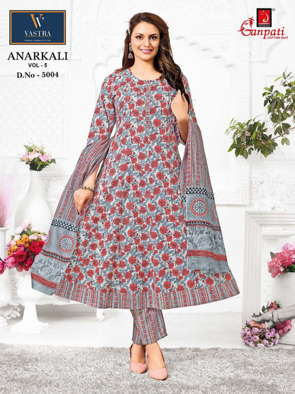 Vol 5 Anarkali Vastra Ganpati Cotton Readymade Pant Style Suits Manufacturer