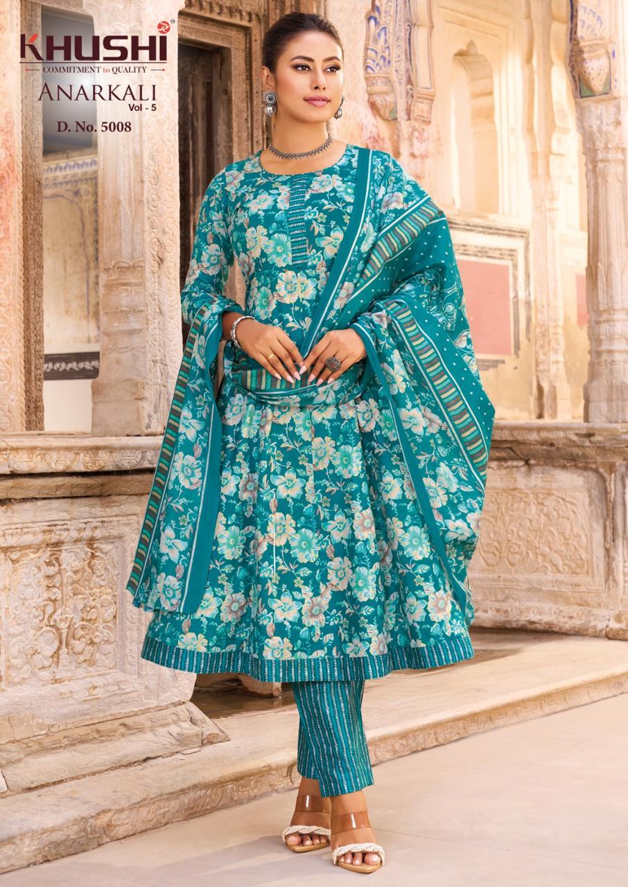 Vol 5 Khushi Nandgopal Cotton Readymade Anarkali Suits Manufacturer