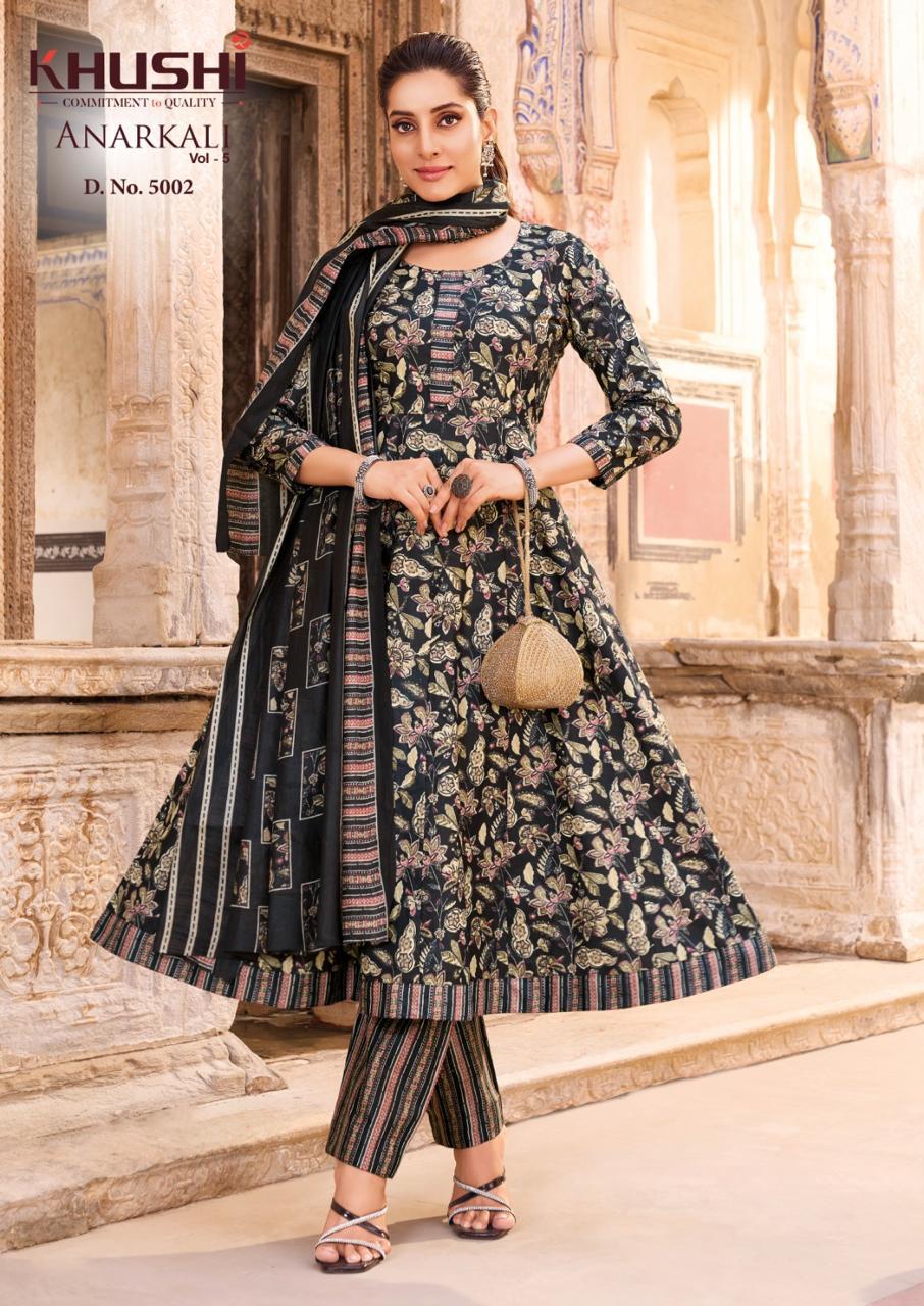 Vol 5 Khushi Nandgopal Cotton Readymade Anarkali Suits Manufacturer