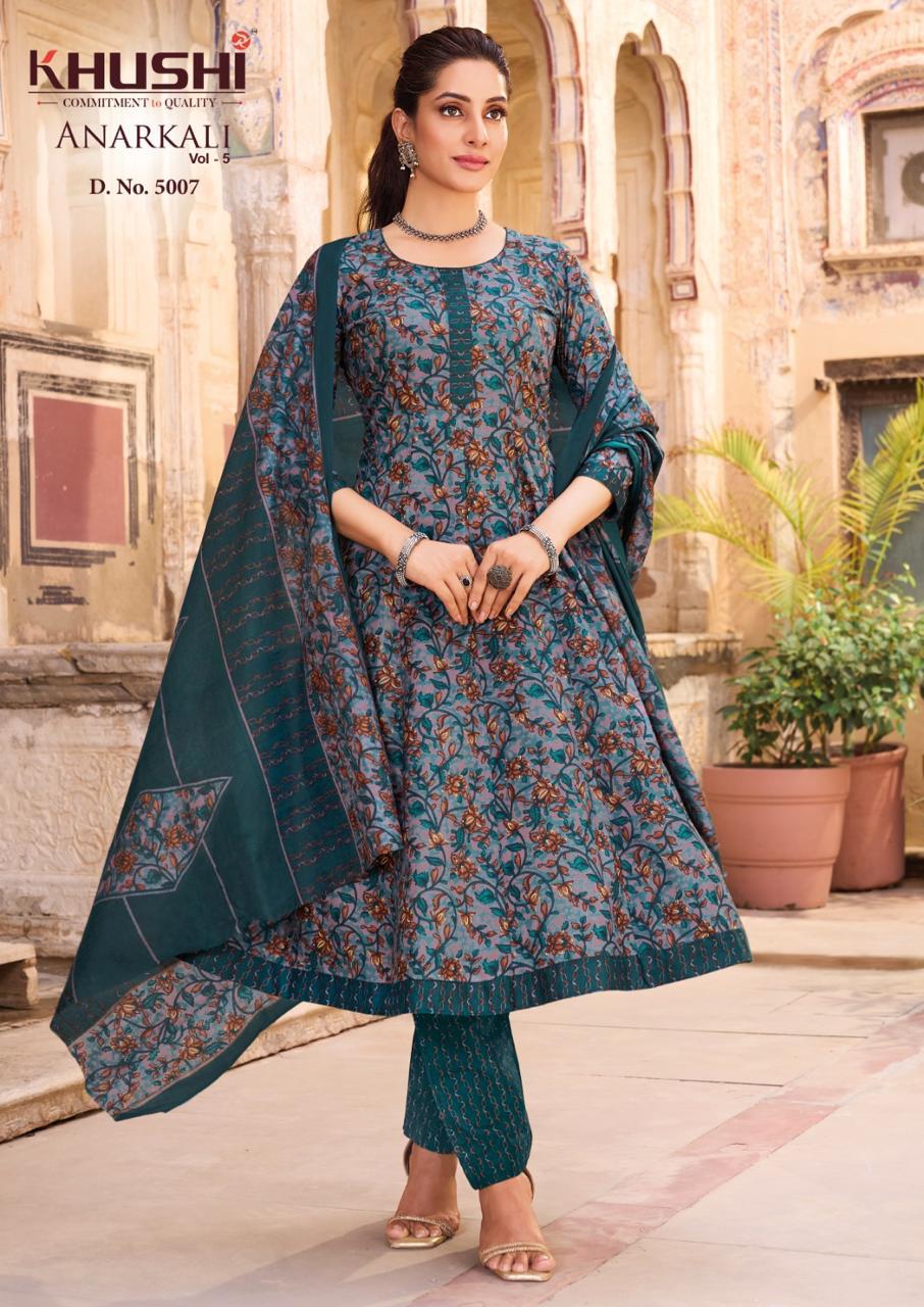 Vol 5 Khushi Nandgopal Cotton Readymade Anarkali Suits Manufacturer