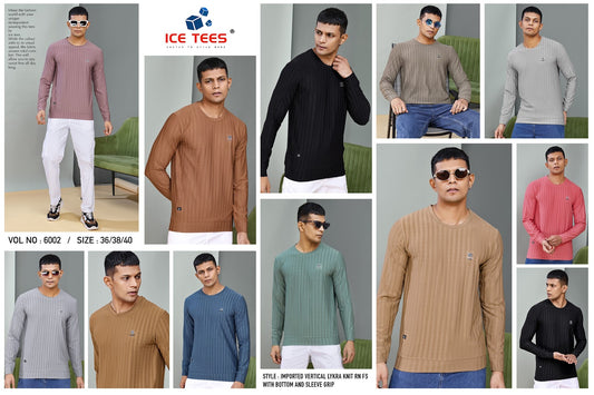 Vol 6002 Ice Tees Vertical Mens Tshirts Wholesaler Gujarat