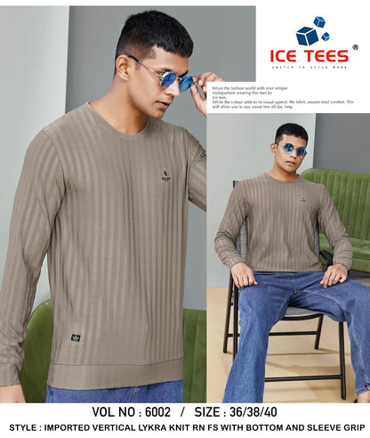 Vol 6002 Ice Tees Vertical Mens Tshirts Wholesaler Gujarat