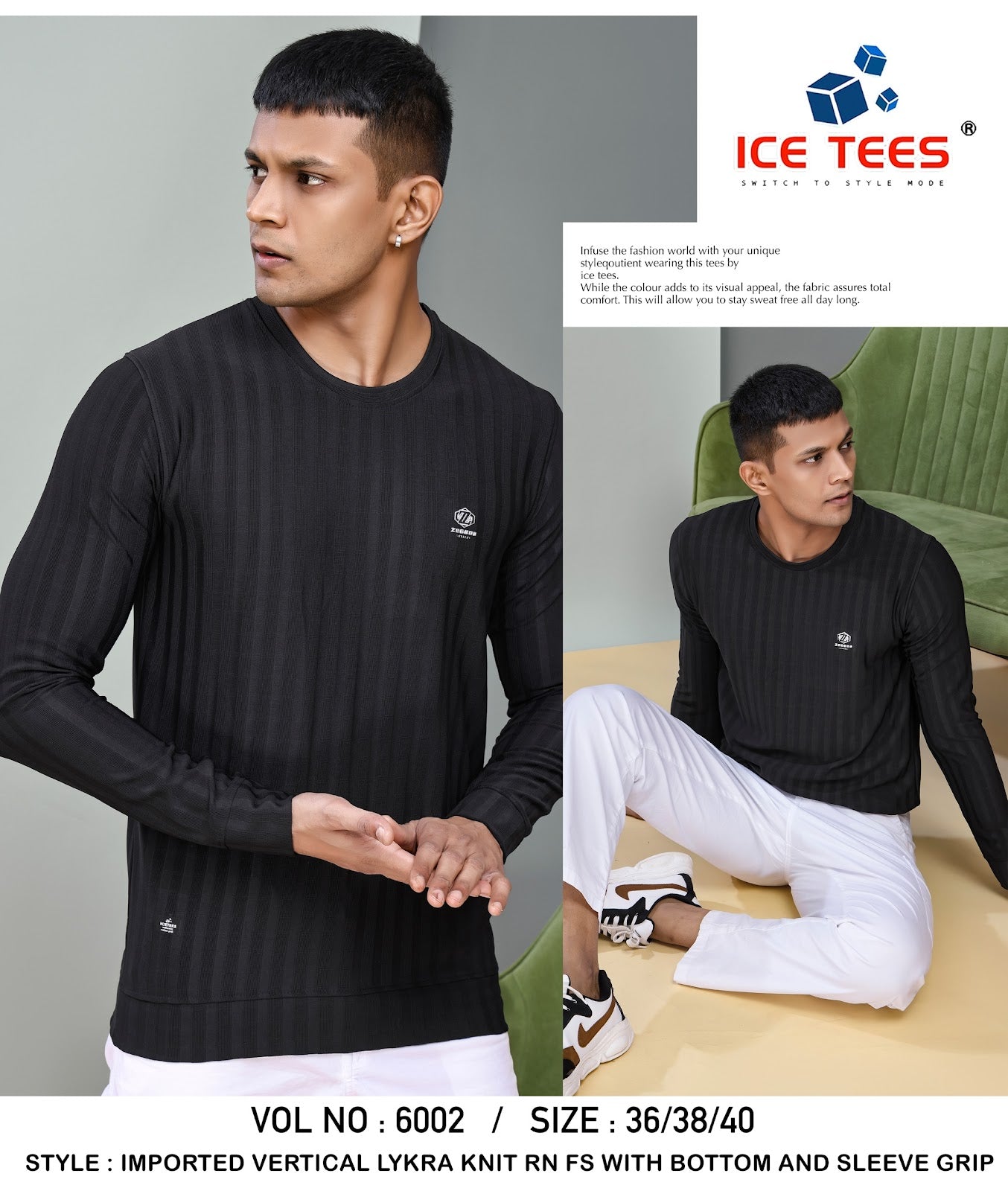 Vol 6002 Ice Tees Vertical Mens Tshirts Wholesaler Gujarat