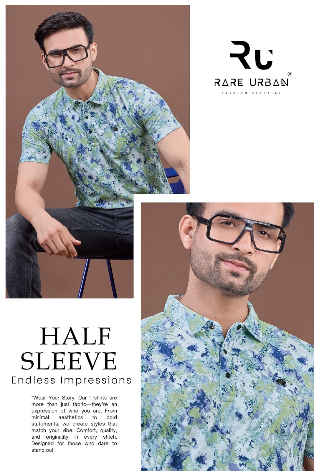 Vol 6004 Rare Urban Aop Mens Tshirts Supplier India
