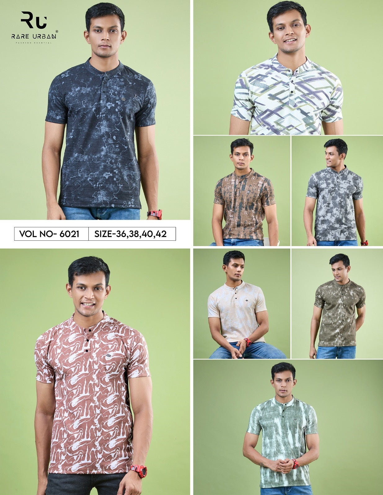 Vol 6021 Rare Urban Aop Mens Tshirts Exporter Gujarat
