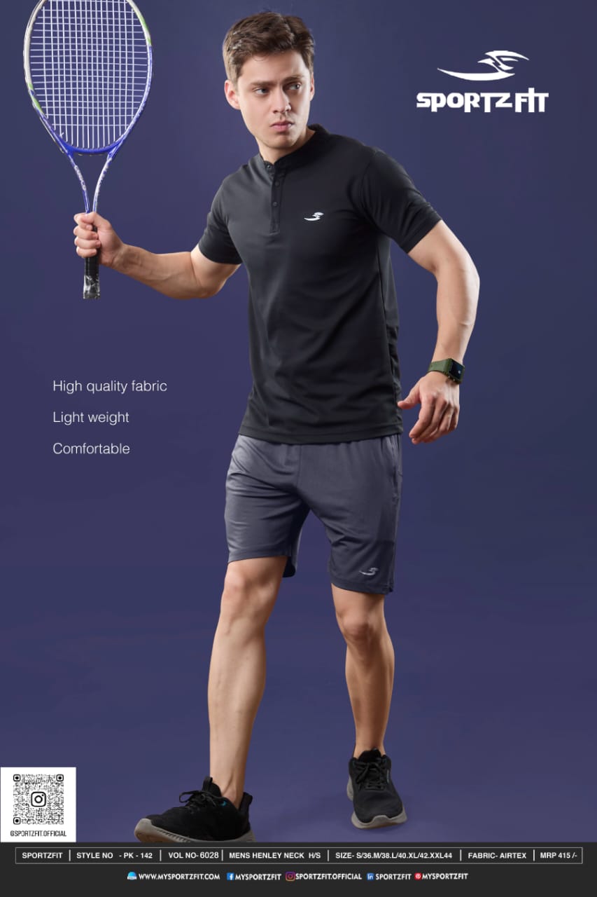 Vol 6028 Sportz Fit Airtex Mens Tshirts Wholesale Price