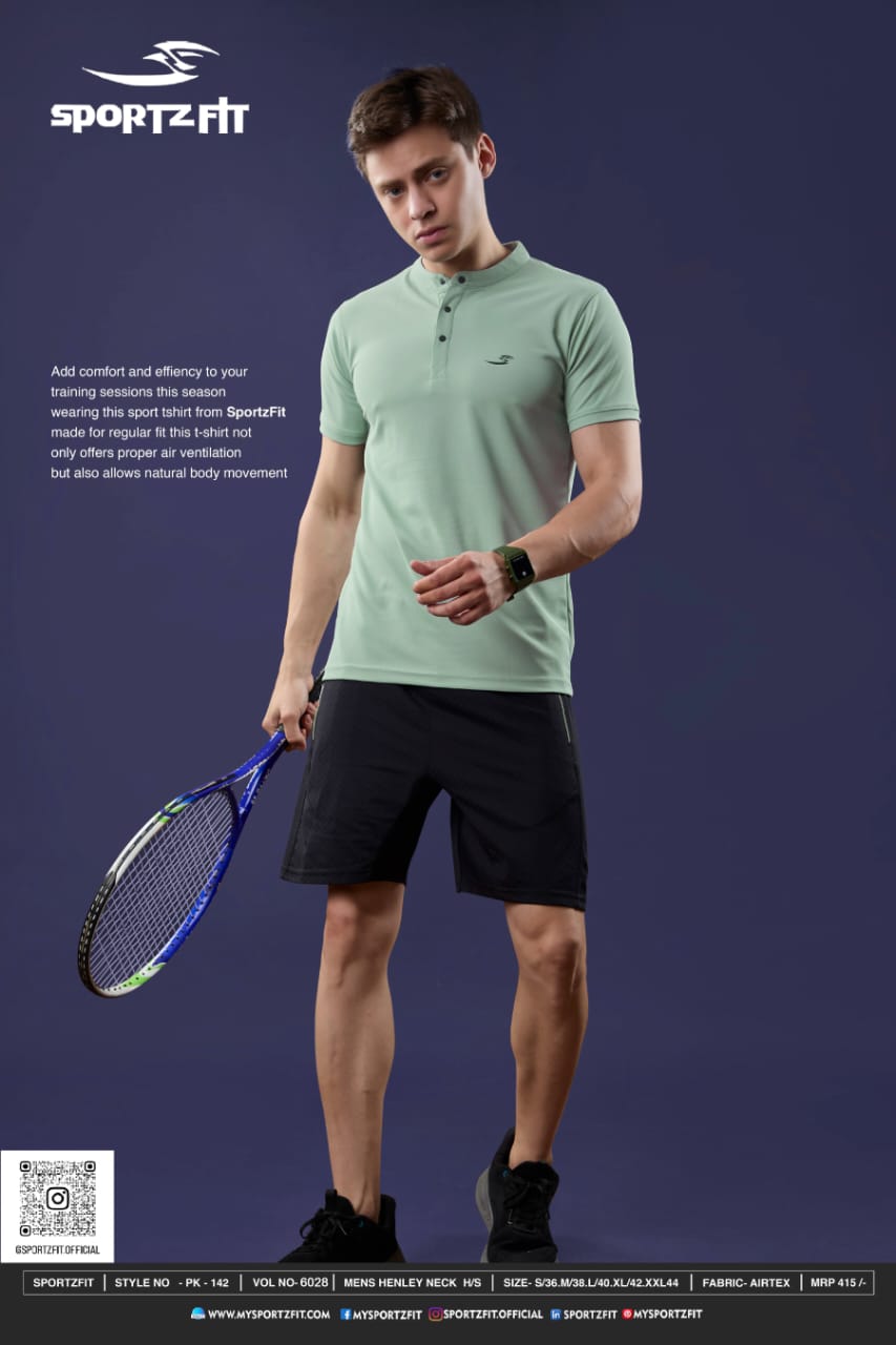 Vol 6028 Sportz Fit Airtex Mens Tshirts Wholesale Price