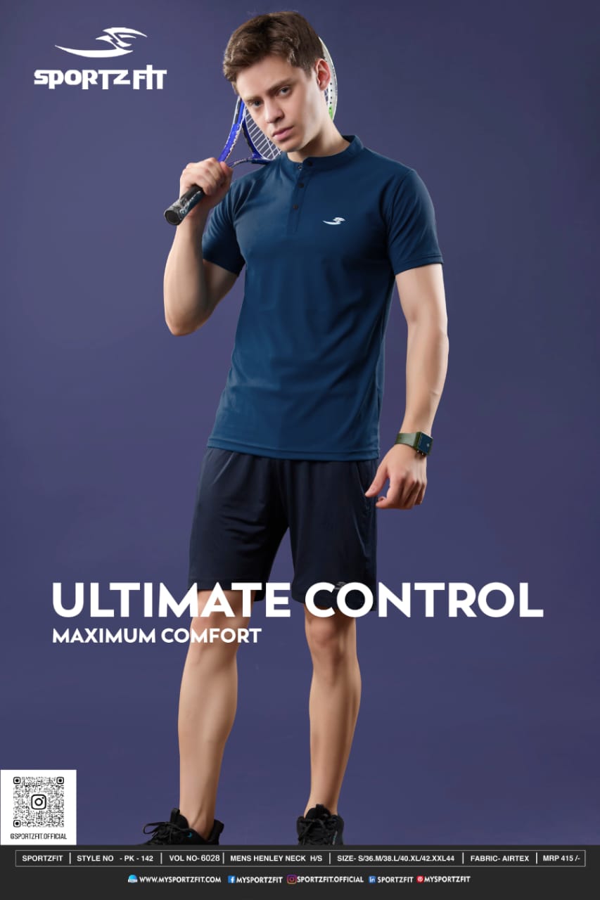 Vol 6028 Sportz Fit Airtex Mens Tshirts Wholesale Price
