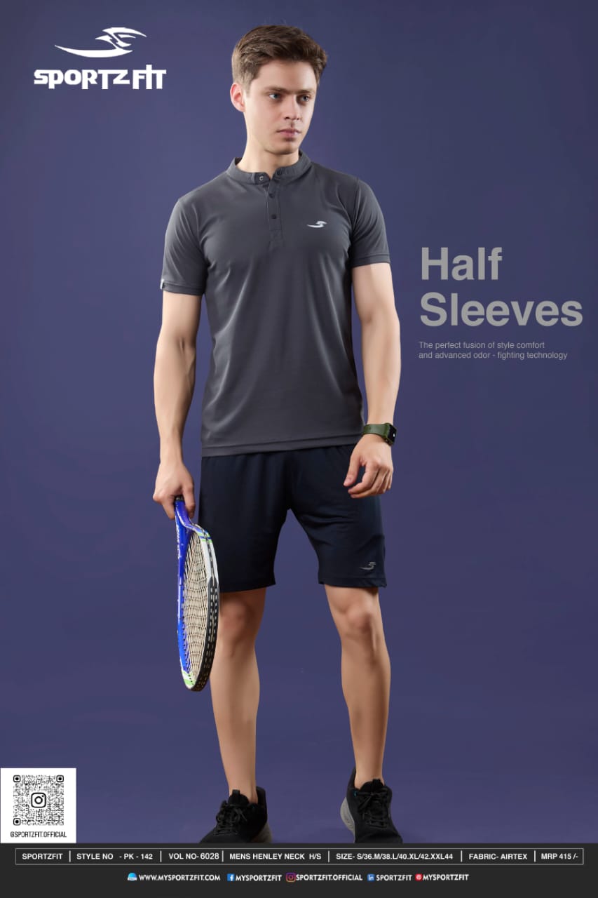 Vol 6028 Sportz Fit Airtex Mens Tshirts Wholesale Price