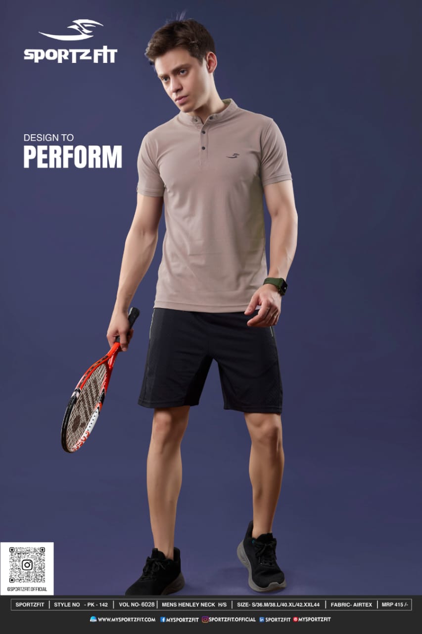 Vol 6028 Sportz Fit Airtex Mens Tshirts Wholesale Price